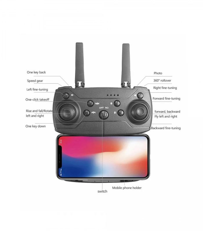 RECTITUDE Ultimate Aerial Adventure: E88 Foldable 4K Mini Drone RC Quadro-copter With WIFI FPV Wide Angle HD Dual Camera