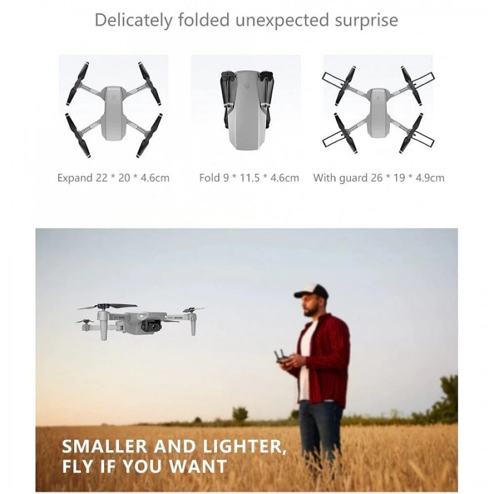 RECTITUDE Ultimate Aerial Adventure: E88 Foldable 4K Mini Drone RC Quadro-copter With WIFI FPV Wide Angle HD Dual Camera - Image 5