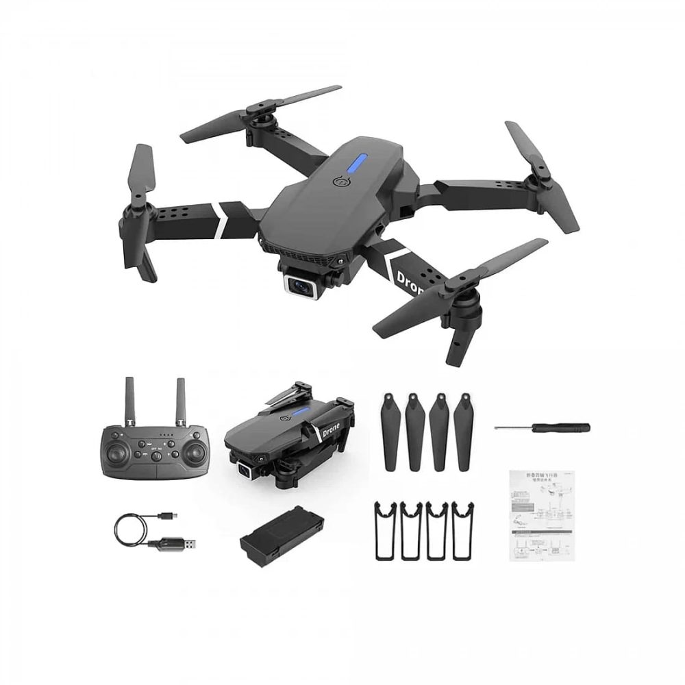 RECTITUDE Ultimate Aerial Adventure: E88 Foldable 4K Mini Drone RC Quadro-copter With WIFI FPV Wide Angle HD Dual Camera - Image 3