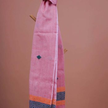 COTTON PINK HANDWOVEN STOLE
