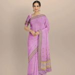 COTTON HANDWOVEN PINKISH SAREE (5241)